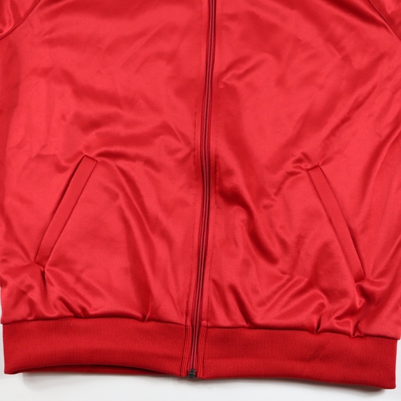 90s New Brute Mens Large Soccer Track Jacket Red - Picture 3 of 6